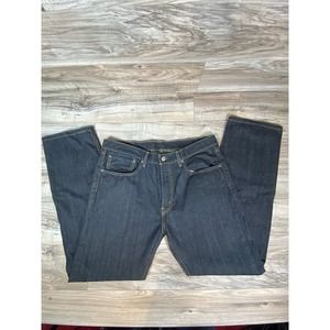 LEVI 505 Dark Blue Men’s REGULAR FIT blue jeans sz 36 x 32 EUC